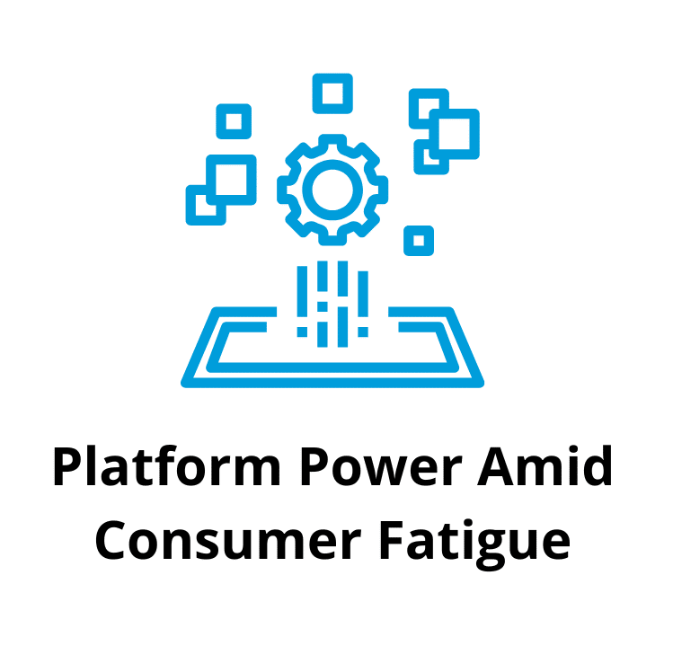 Blue icon with a gear and digital squares emerging from a tablet, symbolizing digital transformation and automation.