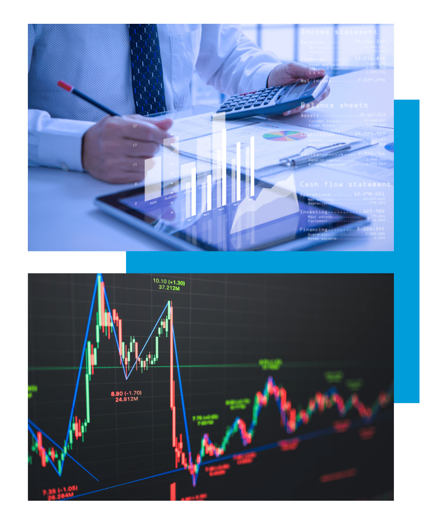 Businessman presenting financial charts on common portfolio mistakes